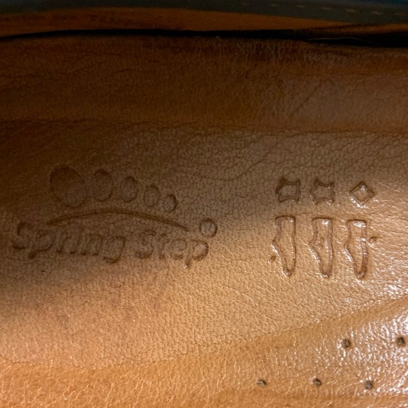 Women's Blue Leather SPRING STEP Laser Cut-Out MOONWALK Flats COMFORT SHOES 41 - Picture 7 of 9